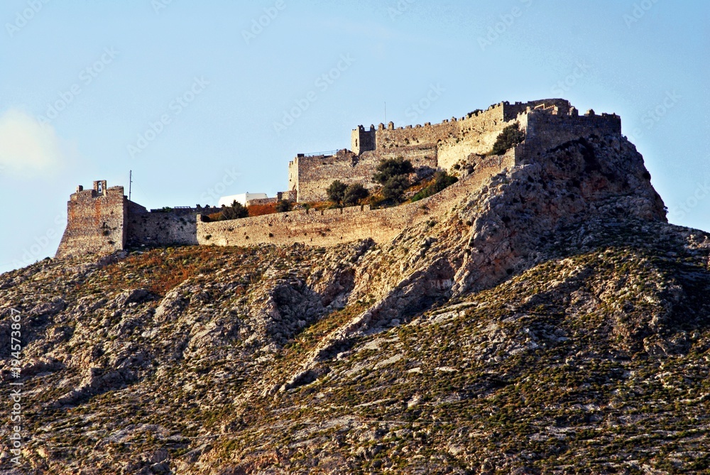 The old Venetian fortress in Leros island, Dodecanese islands, Greece. The old Venetian fortress in Leros island, Dodecanese islands, Greece.