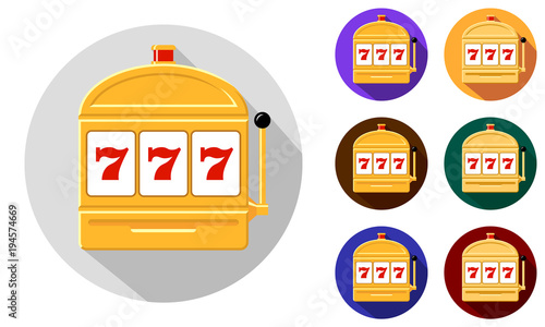 Slot machine icon set