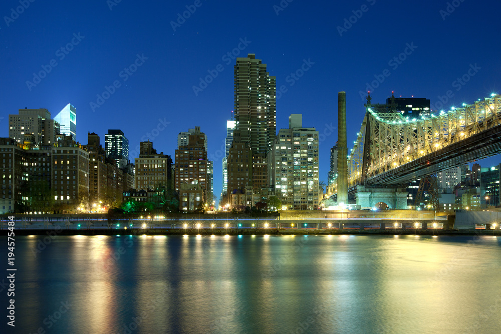 Queensboro Bridge over the East River and Sutton Place, Manhattan, New York City, NY, USA Queensboro Bridge over the East River and Sutton Place, Manhattan, New York City, NY, USA