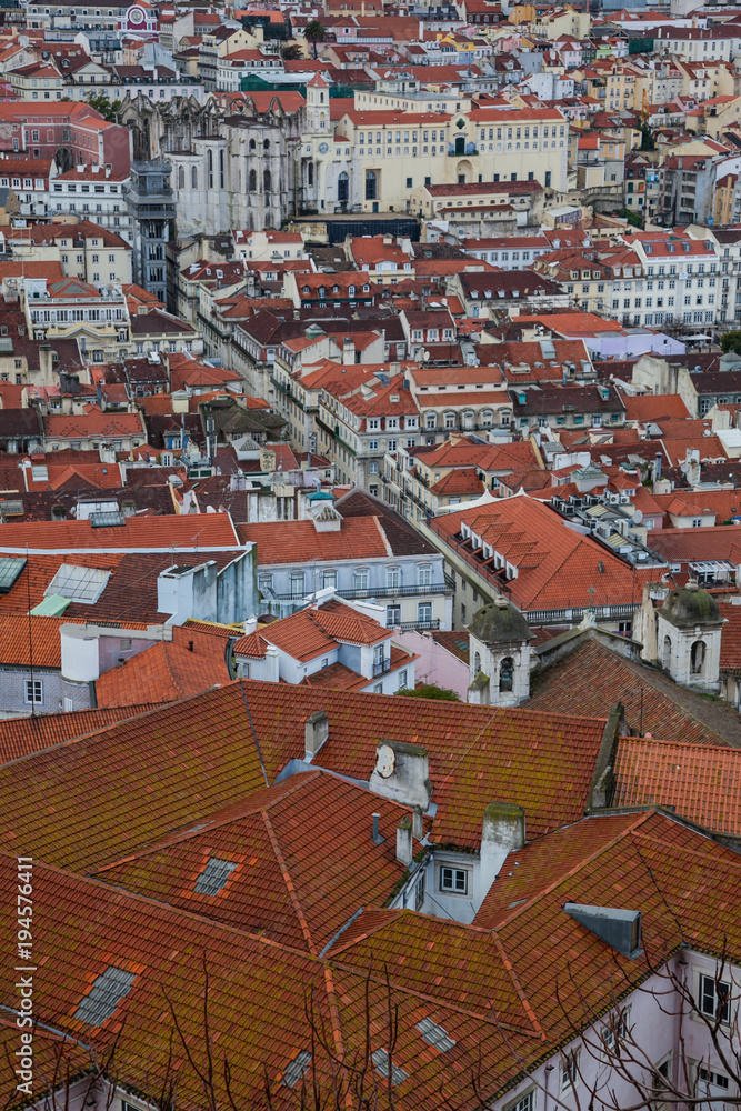 LISBON, PORTUGAL - January 28, 2011: A panoramic view  from the 