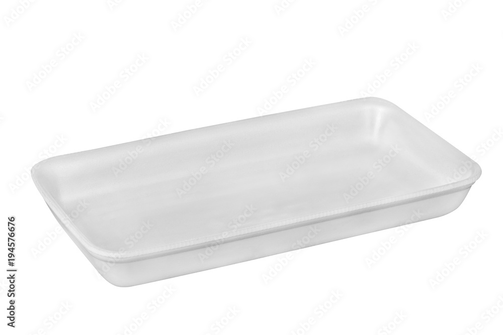 Plastic food tray,Styrofoam food tray isolated on white background Plastic food tray,Styrofoam food tray isolated on white background
