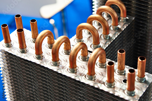 Canvas Print Copper tube radiator