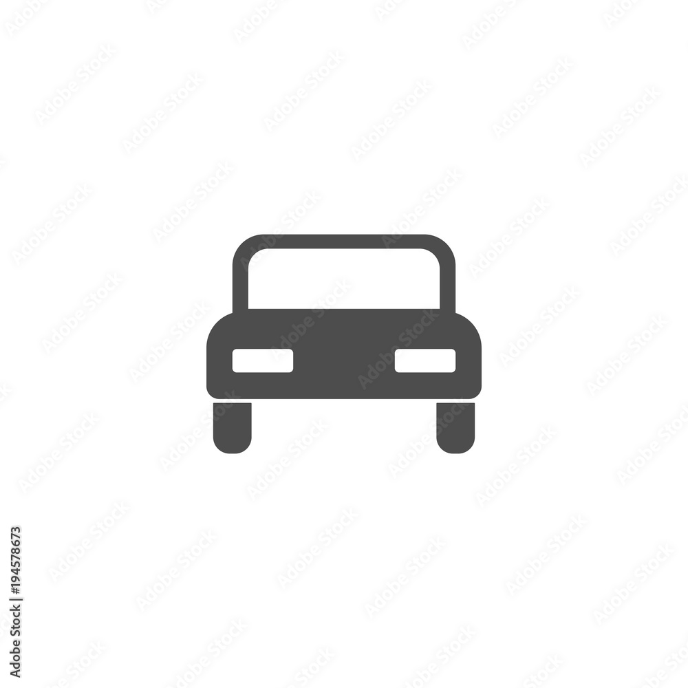 Car icon. Front view. Vector.