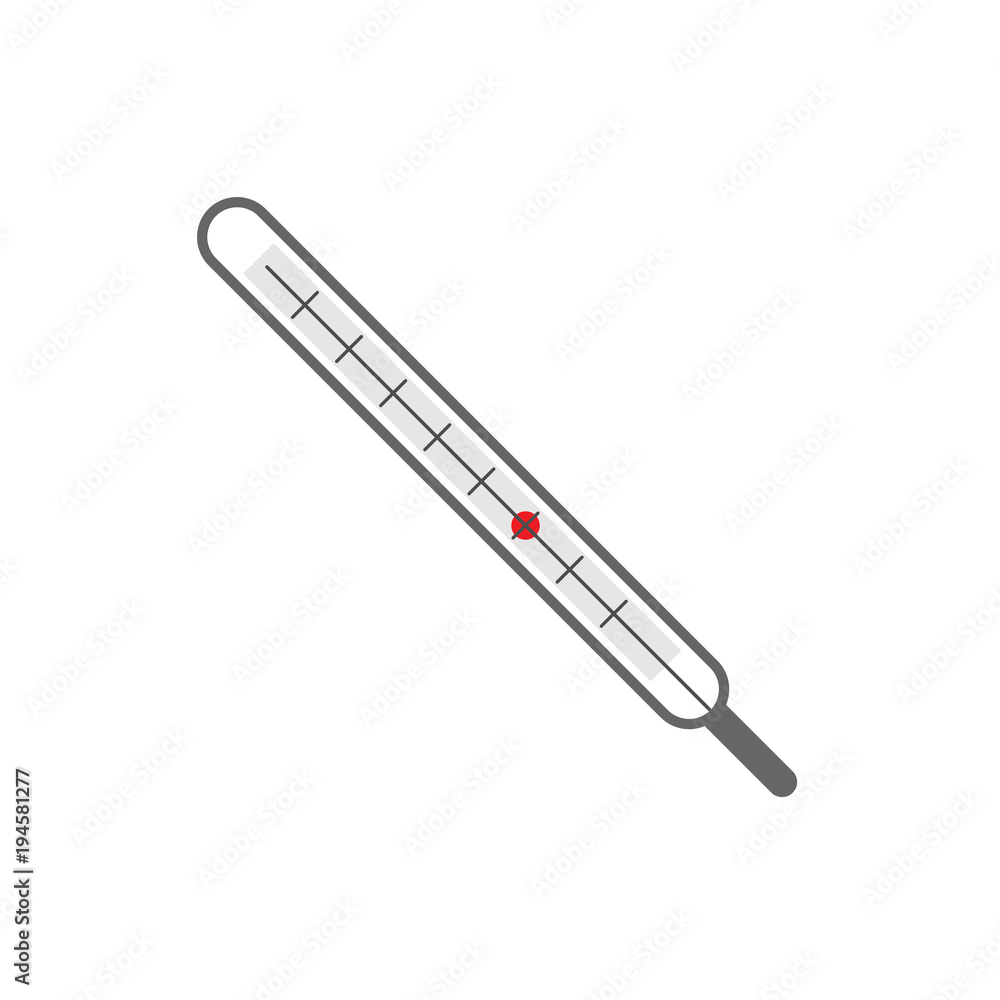 Medical mercury thermometer icon. Vector. Medical mercury thermometer icon. Vector.
