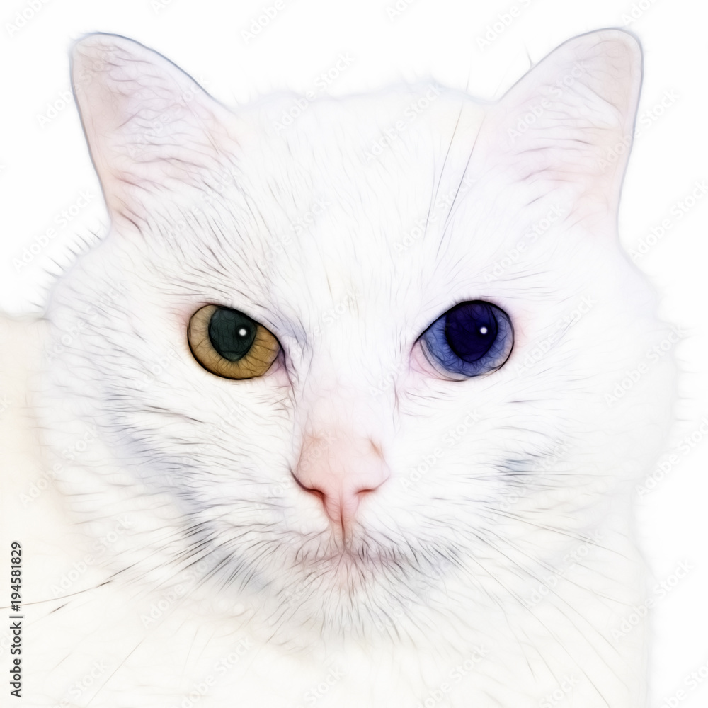 cat with minnow eyes