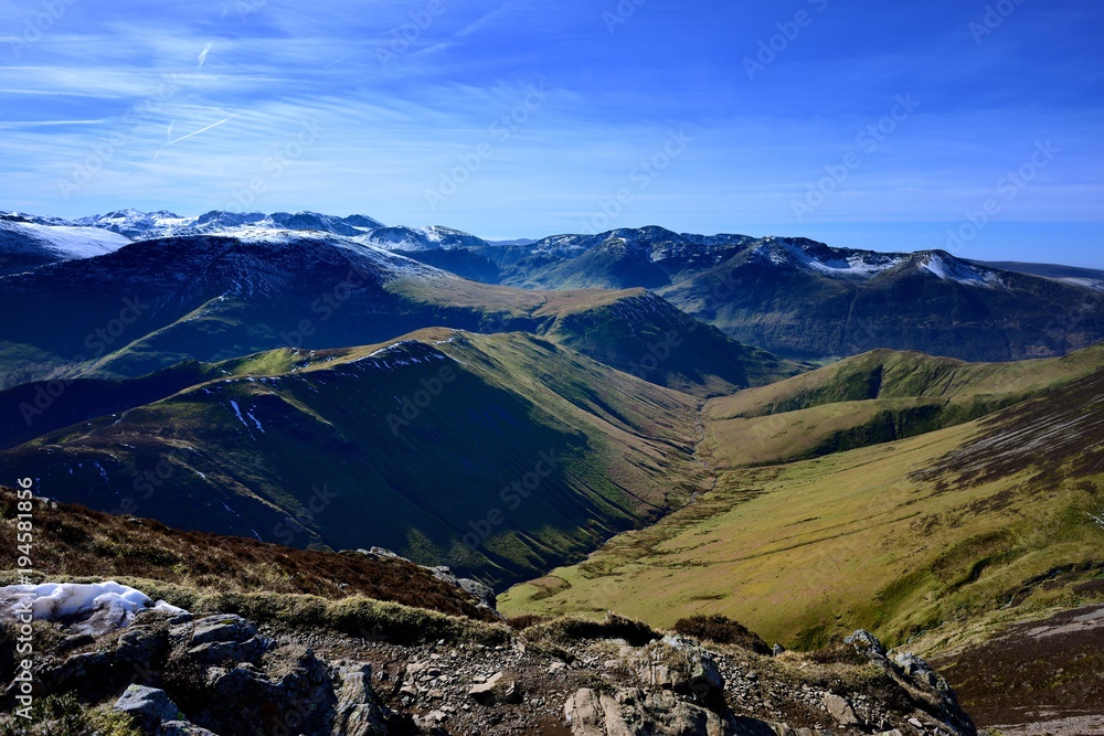 Fototapeta premium Looking down the valley to Buttermere