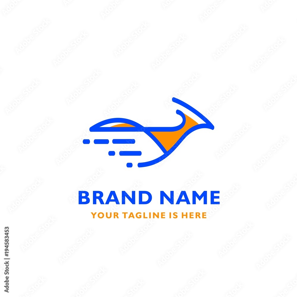 Obraz premium MODERN ROADRUNNER SYMBOL VECTOR ICON LOGO TEMPLATE