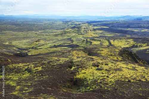 Evening on Lakagigar in Iceland