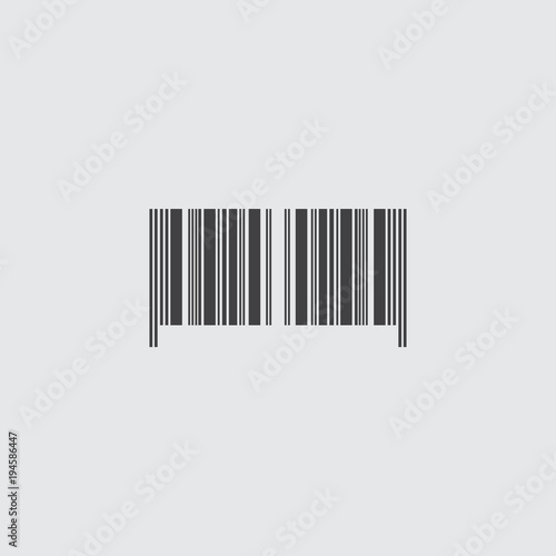 Bar code icon in a flat design. vector illustration