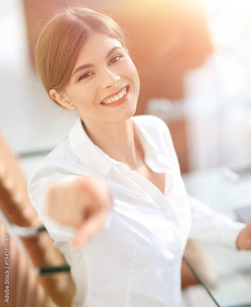 closeup portrait of young business woman at the workplace closeup portrait of young business woman at the workplace