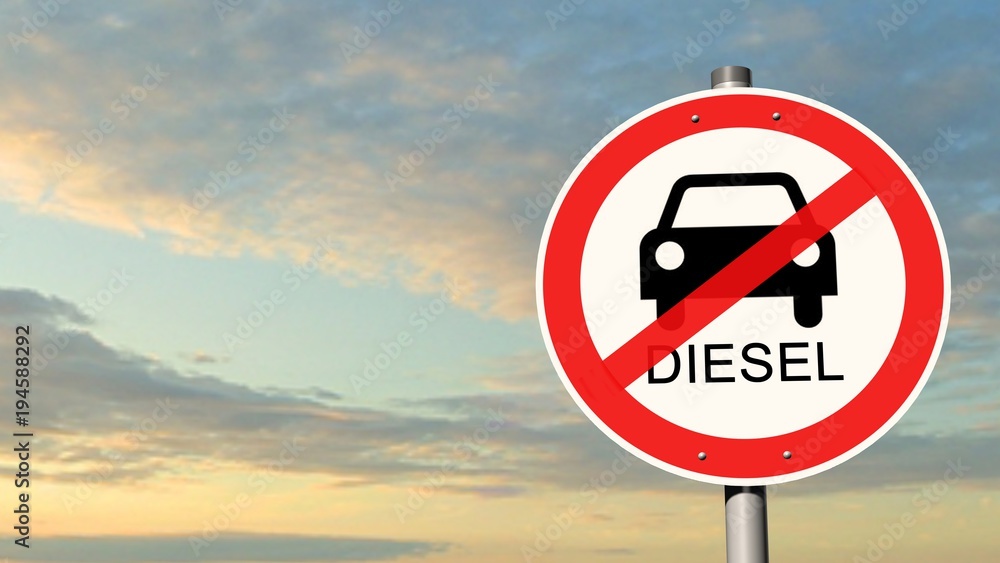 Diesel Fahrverbot Straßenschild