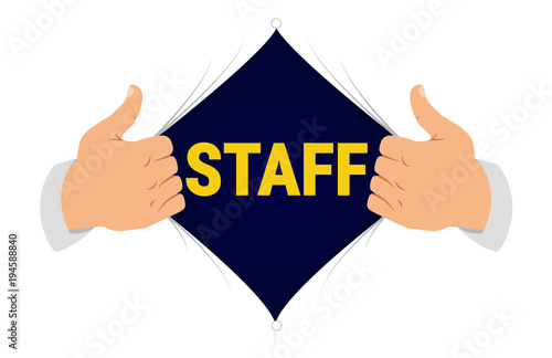 Opening shirt employee vector