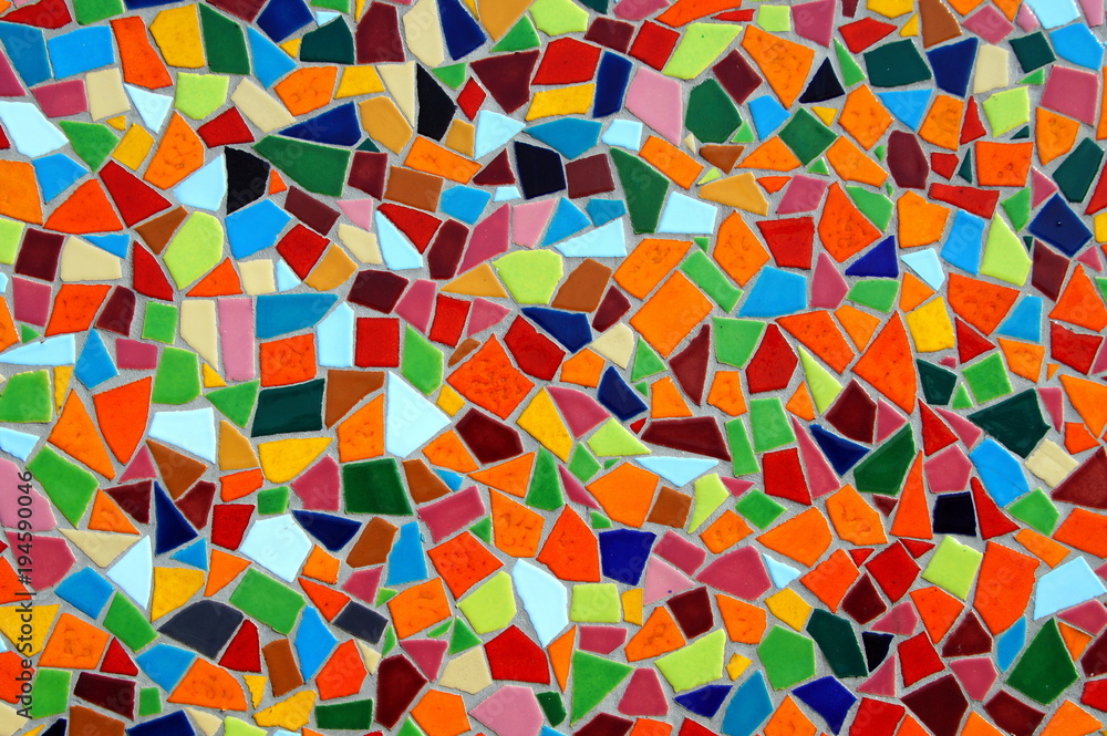 Multi colored mosaic tile background Multi colored mosaic tile background