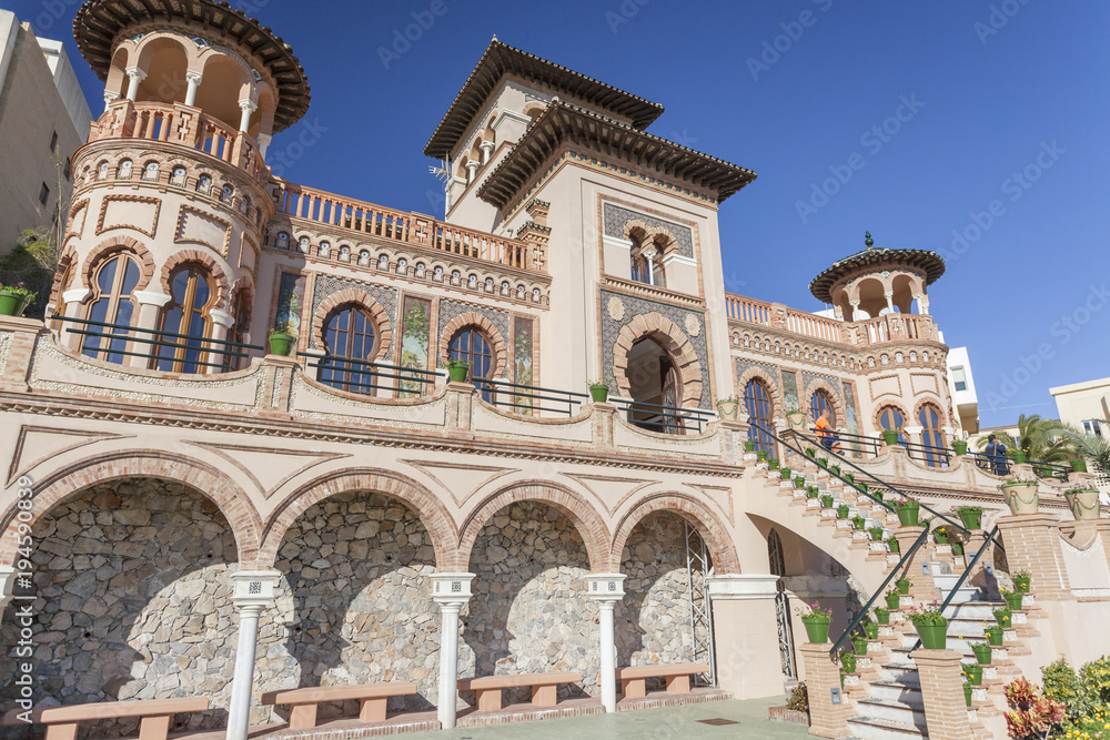Fototapeta premium Architecture, monument building, house, casa de los navajas,neo-mudejar style in Torremolinos,Spain.