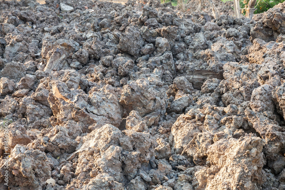 pile of cracked soil on construction site in thailand pile of cracked soil on construction site in thailand