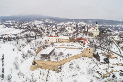 Beautiful church with fortress of Pecsvarad, Hungary photo