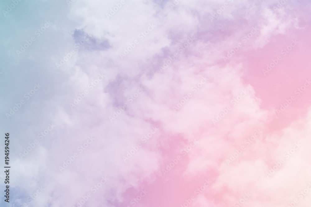 sun and cloud background with a pastel color


