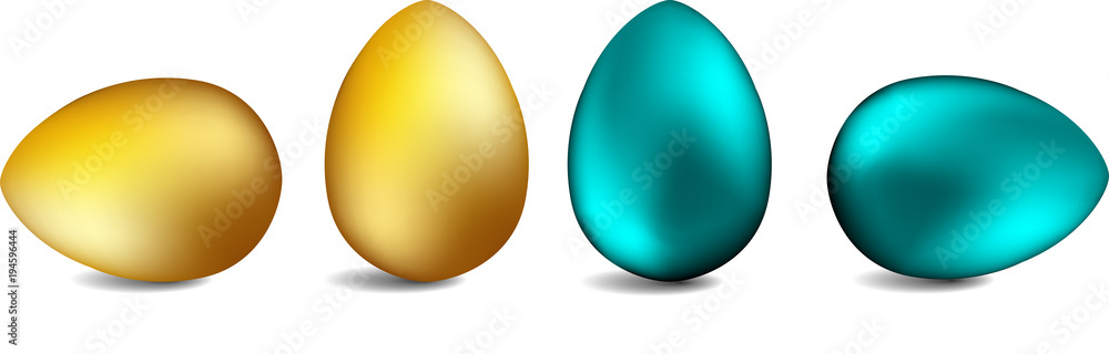 Set of realistic eggs on white background. Easter collection. Vector illustration Easter eggs Set of realistic eggs on white background. Easter collection. Vector illustration Easter eggs