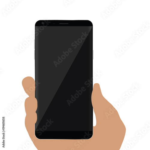 cellphone in hand illustration