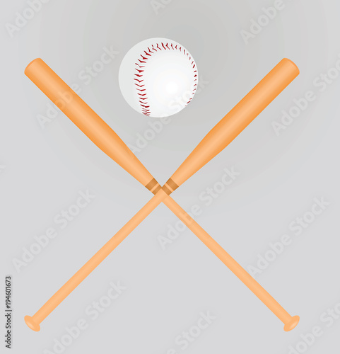 Baseball ball and bats. vector illustration. vector illustration