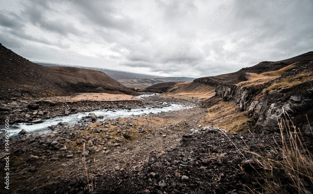 Fototapeta premium Hengifoss - Iceland hiking
