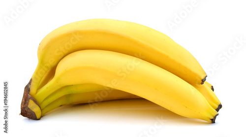 banana bunch on white background