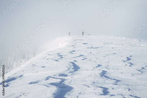 Team of climbers on top of Gorgany mountains during blizzard © LIGHTFIELD STUDIOS