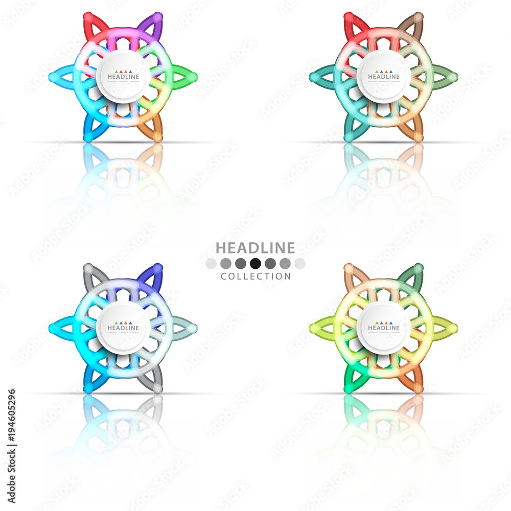 Fototapeta premium Brochure header layout template