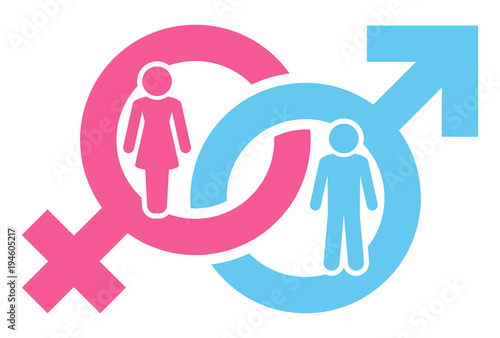 Diagonal Icons Female Male People