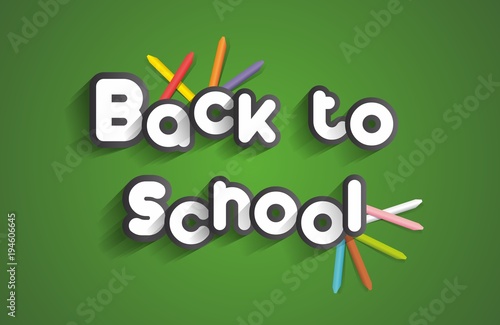Creative concept with back to school theme vector illustration