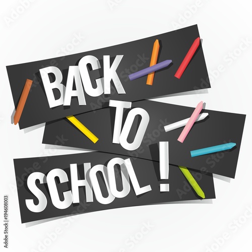 Creative concept with back to school theme vector illustration