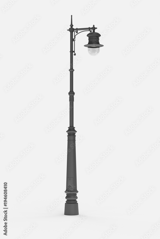3d model of lighting pole with led lamp