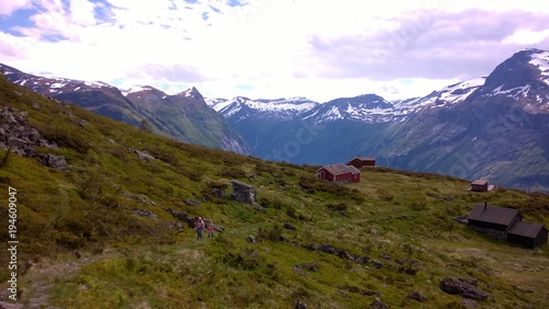 Wallpaper Mural The view of the fjord and houses Torontodigital.ca