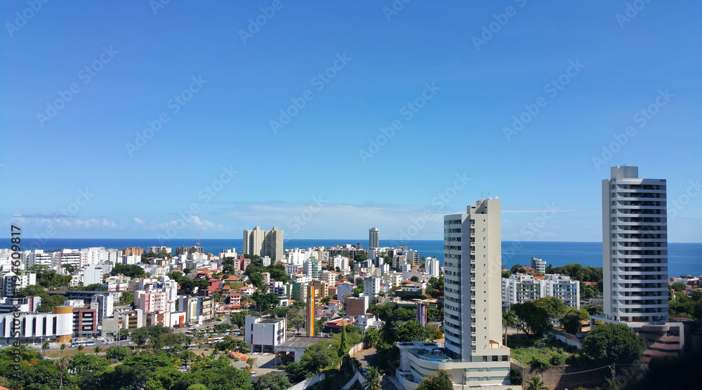 View of buildings in Salvador Bahia Brazil
