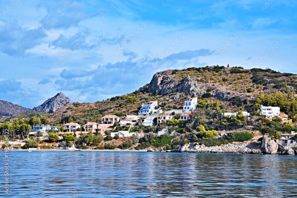 Greece-view of the seacoast by the city Tolo