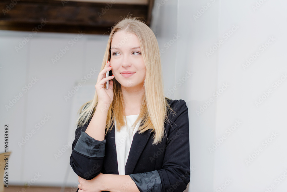 Young business woman working at modern office Young business woman working at modern office