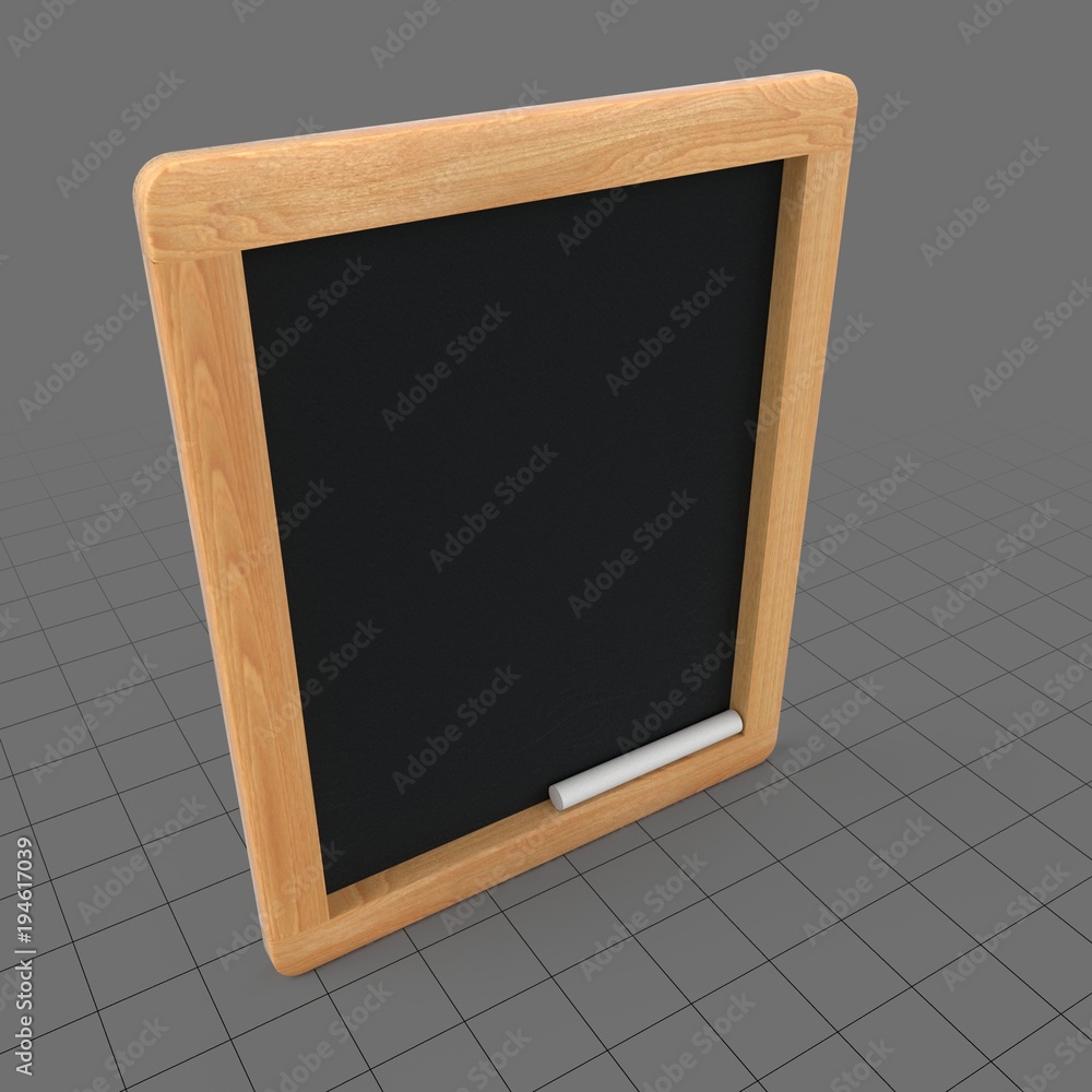 Handheld wooden chalkboard Stock 3D asset Adobe Stock