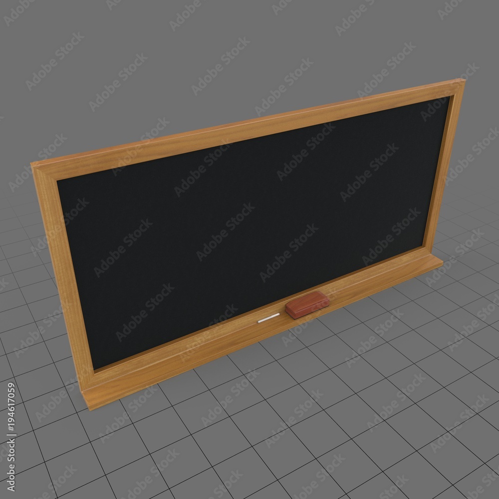 Wall mounted chalkboard Stock 3D asset | Adobe Stock
