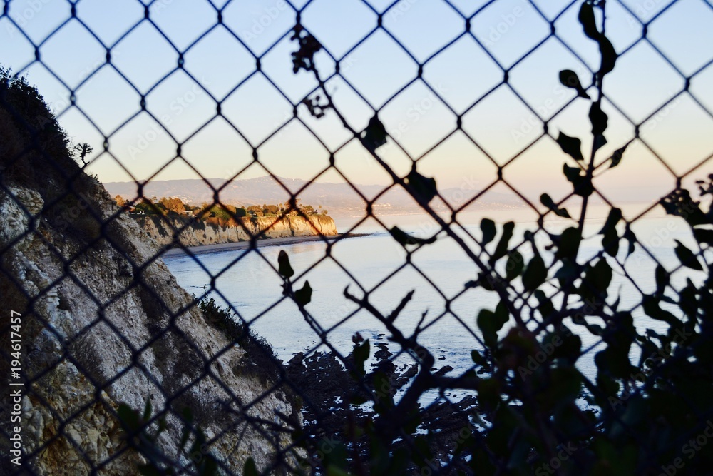 Malibu Beach fence view Malibu Beach fence view