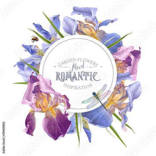 Iris round banner