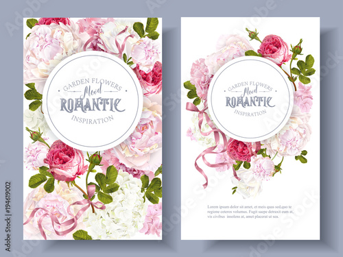 Romantic garden banners
