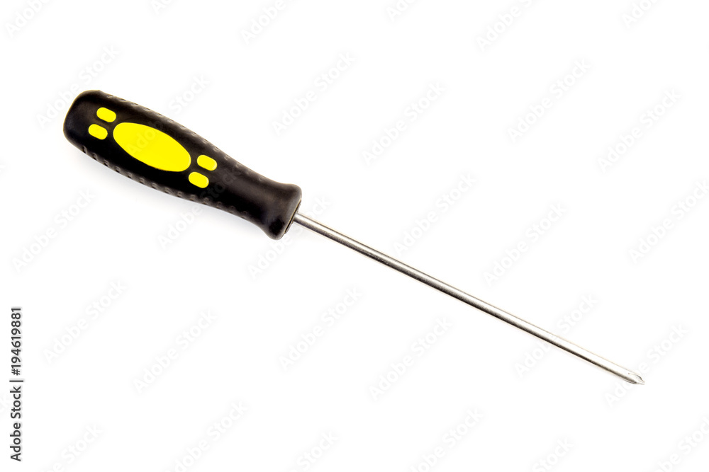 Professional micro screwdriver for gentle components isolated on white background. Tools series.