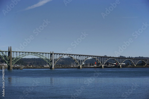 Yaquina Bay bridge for route 101 in Newport, Oregon