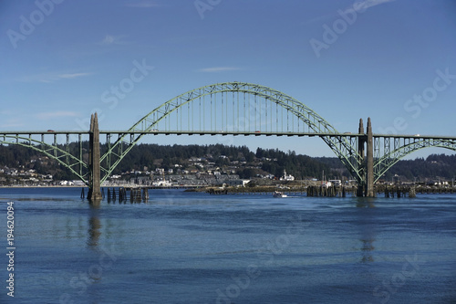 Yaquina Bay bridge for route 101 in Newport, Oregon © westwindgraphics