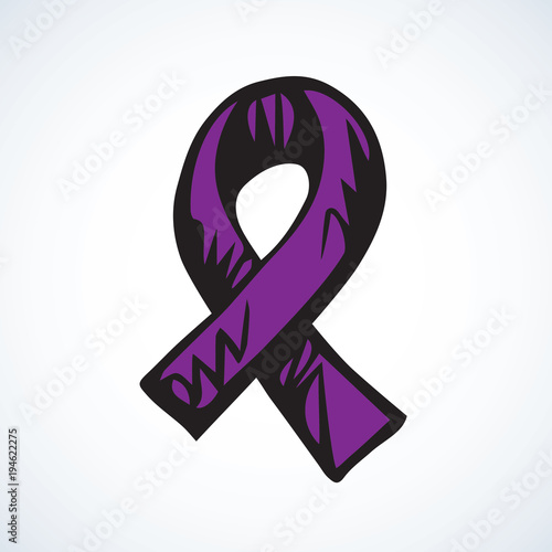 Aid ribbon logo. Vector drawing