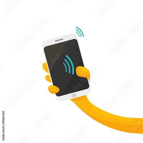 Vector illustration for contactless payments promotion.