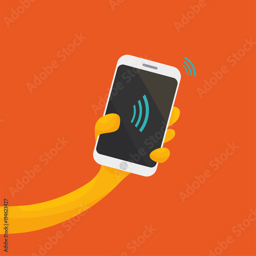 Vector illustration for contactless payments promotion.