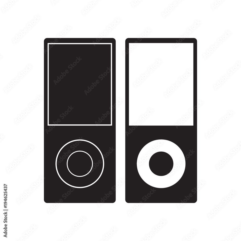 Music Player icon Vector Illustration. Music Player Flat Sign. Music Player icon Vector Illustration. Music Player Flat Sign.
