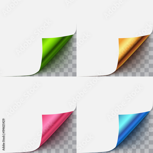 Paper with curl corner