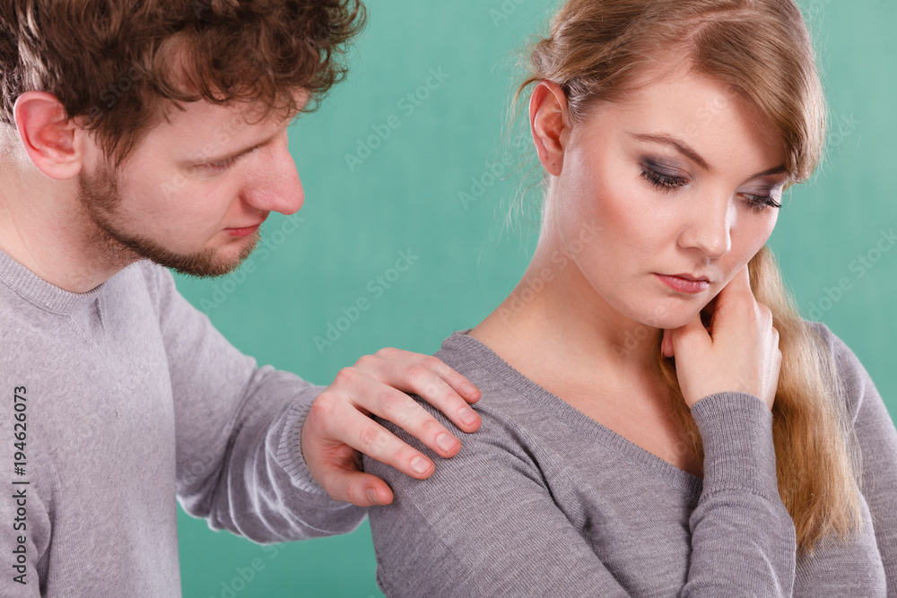 Sad depressed couple portrait. Sad depressed couple portrait.